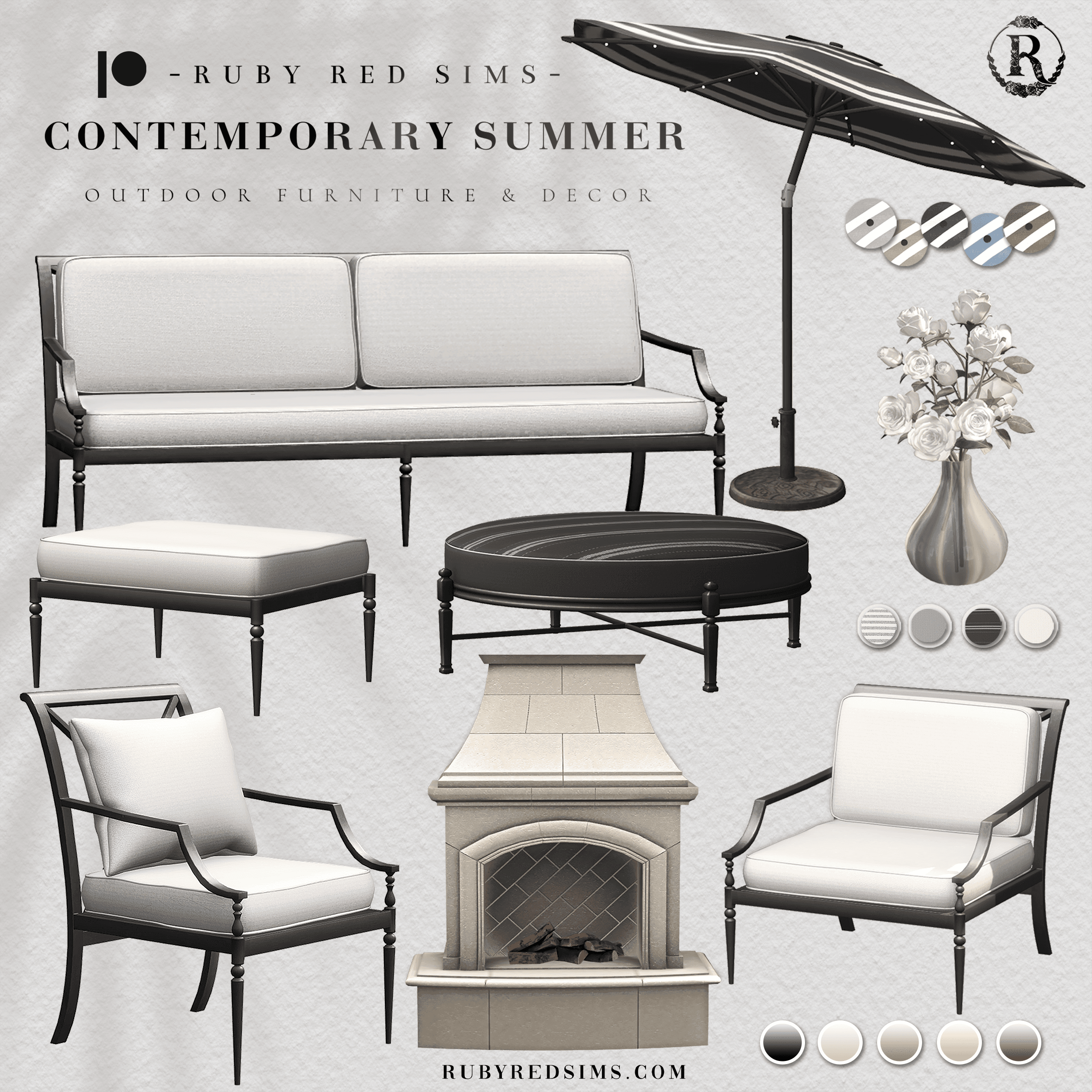 Галерея мода Набор для патио Contemporary Summer #2